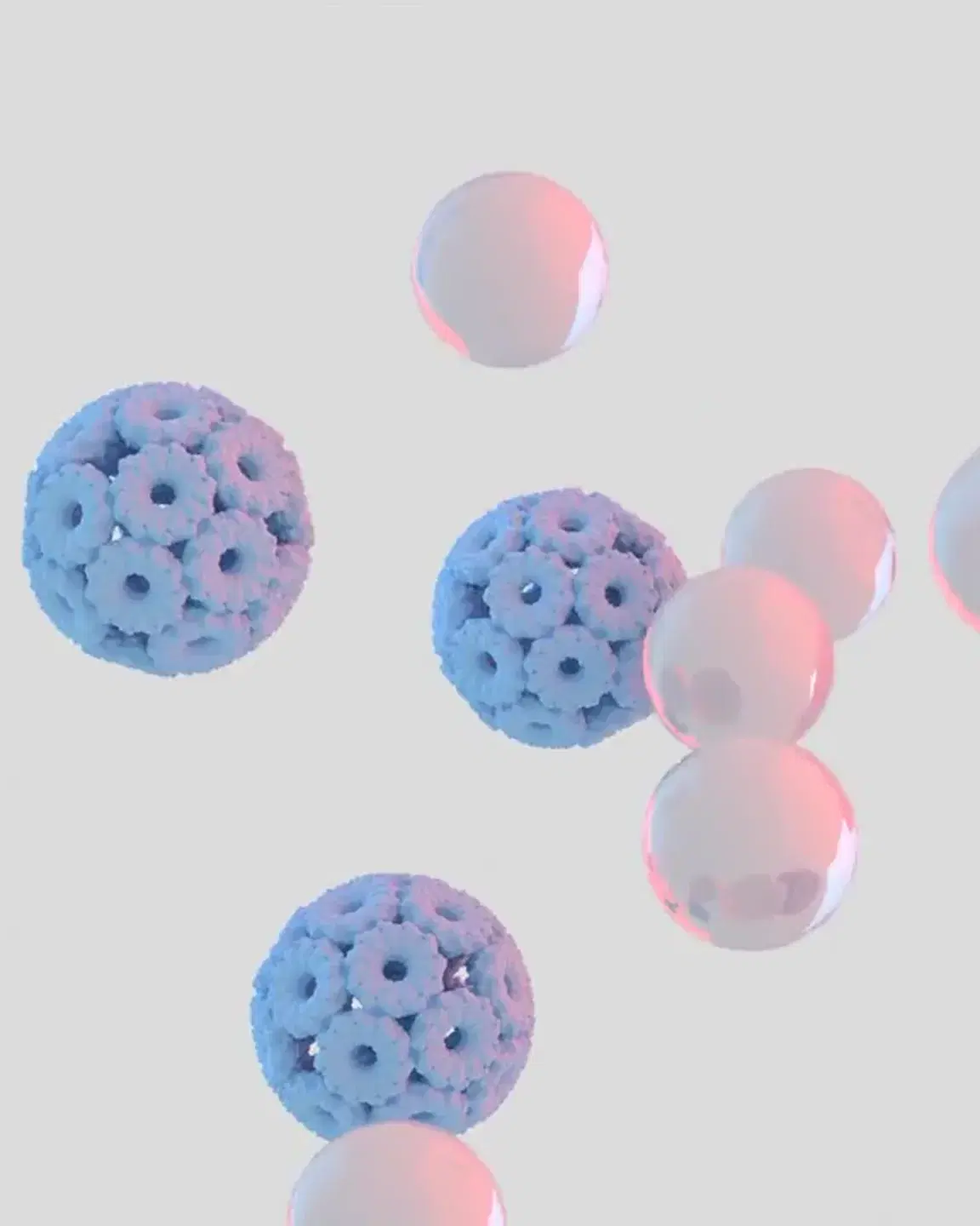 A render of TRAP-cages alongside the cargo they carry