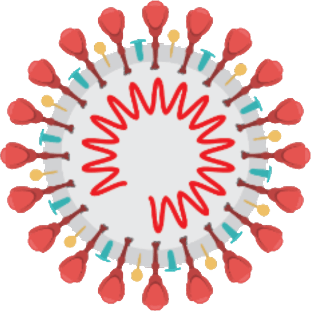 A virus: repeating surface antigens around a genetic core.